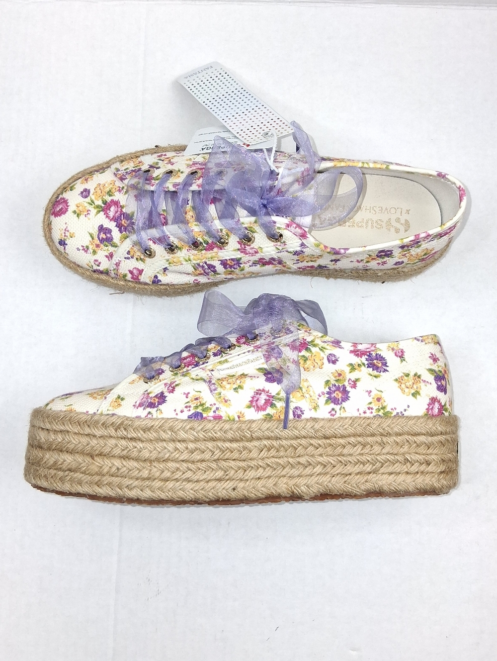 Superga x Love Shack Fancy Flowers Rope Espadrille Sneakers